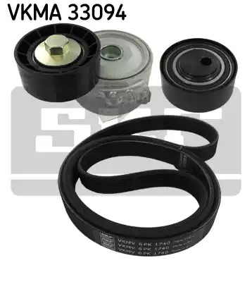 Ременный комплект SKF VKMA 33094 (VKM 33013, VKM 33033, VKMV 6PK1740)